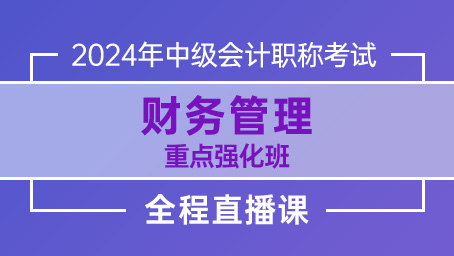 2024年中级财管重点强化第六讲